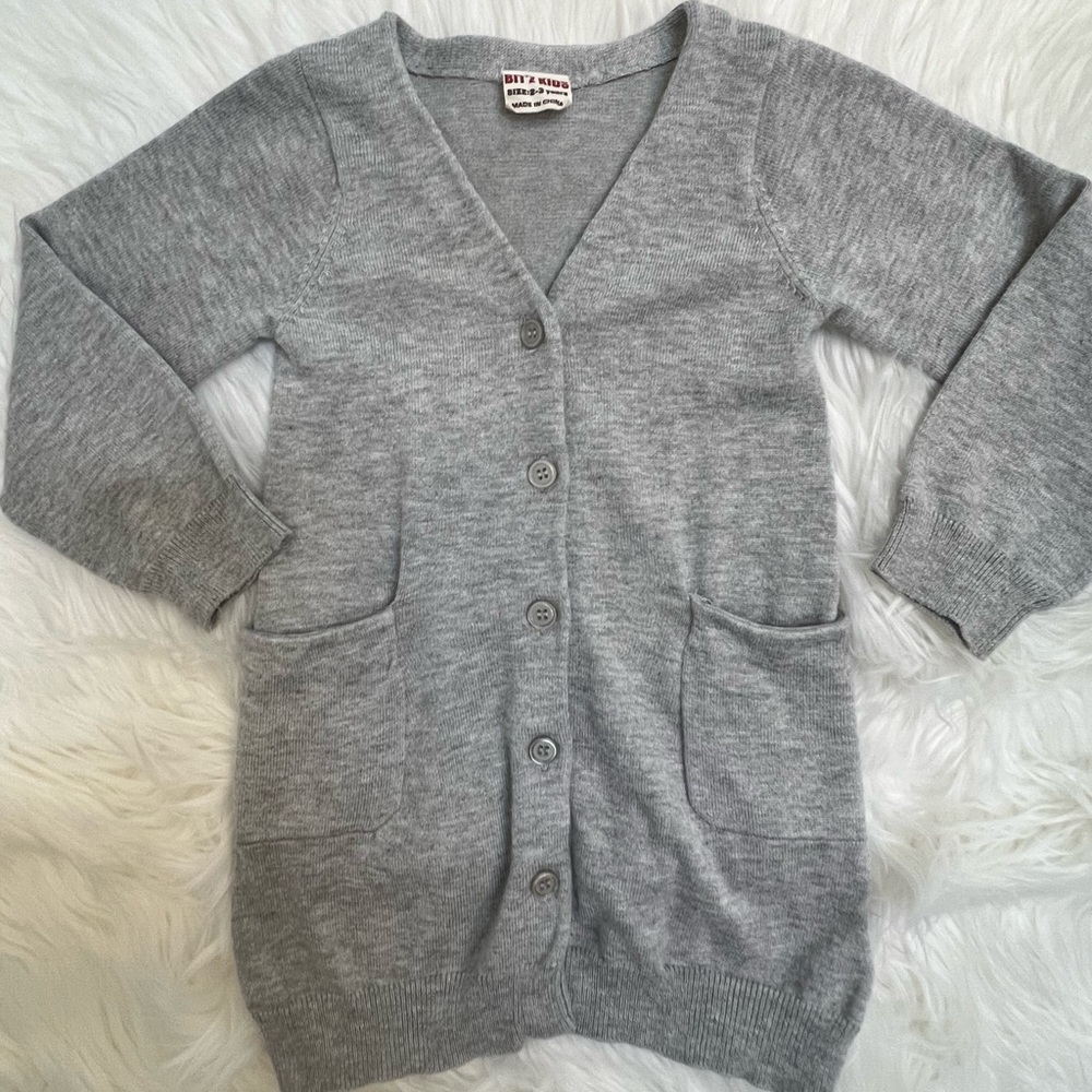 BITZ Kids Girls Grey Cardigan 2-3 Years
